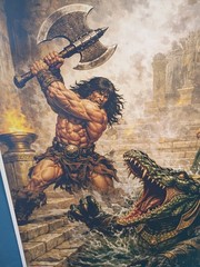 BARBARIAN POSTER FANTASY ART 12X18 MATE CARDSTOCK 130 lb NEW CONAN TARZAN 18A
