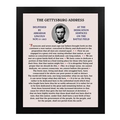 Abraham Lincoln «The Gettysburg Address» Wall Art, 11×14″ US Historical Poster