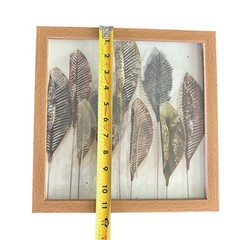 Rustic Leaves Wall Art 11×11” Framed Nature Botanical Modern Home Decor New