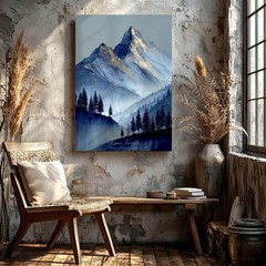 Wall Art Blue Ocean Seascape Boat Bow Painting Coastal Canvas Print Modern Decor