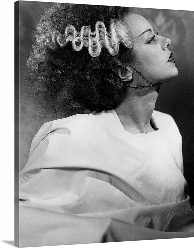 Bride of Frankenstein Stretched Canvas Wrap Print Giclee Vintage photo Art