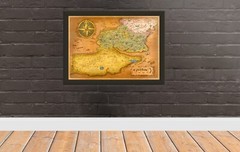 Gothic 3 In-Game World Map – Detailed, High-Quality Fantasy Map Poster
