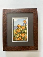 Arts & Crafts Press Yoshiko Yamamoto Matted & Framed Note Card Family Woodworks