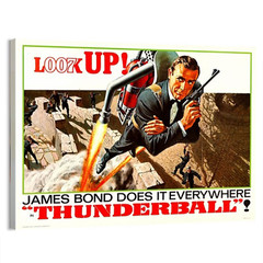 1965 Thunderball (United Artists) Horizontal Look Up Movie Poster or Canvas Home