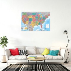 Map Of The United States Of America – Poster / Print (Usa Map) (Size: 36″ X 24″)