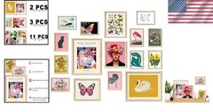 Eclectic Framed Art Prints – 16-Piece Canvas Set for Bedroom & Living Room