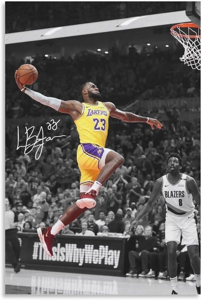LeBron James Poster Canvas Wall Art Decor Print Posters 12 X 18 Inch
