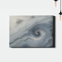 Abstract coastal topographic contour pattern Poster Print modern map lines