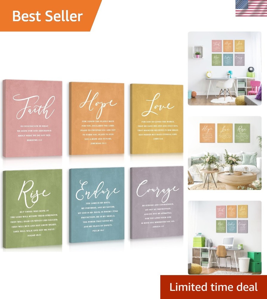 Scripture Religious Wall Decor, Faith Poster,Christian Home Artwork, Bible Ve…