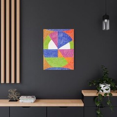 Canvas Prints, Abstract Modern Wall Art, Sassy Smile Home Decor, Stretched Matte