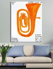 Shut Up Art Print | Mounted Canvas | Framed Canvas |Acrylic David Shrigley
