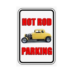 POSTER of Hot Rod Parking, garage, mancave, parking sign,