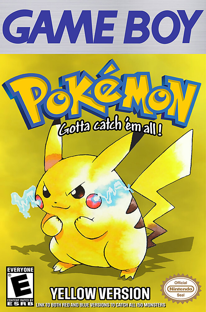 Pokemon Yellow Version BOX ART Nintendo Game Boy POSTER MADE IN USA – GBO048