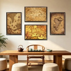 1570s Vintage World Map Old Style Poster Kingdom of Bohemia 24 x35 Inch #044