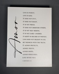 Faith Bible Verse Canvas Wall Art 12×16 Love Is Patient 1 Corinthians 13:4