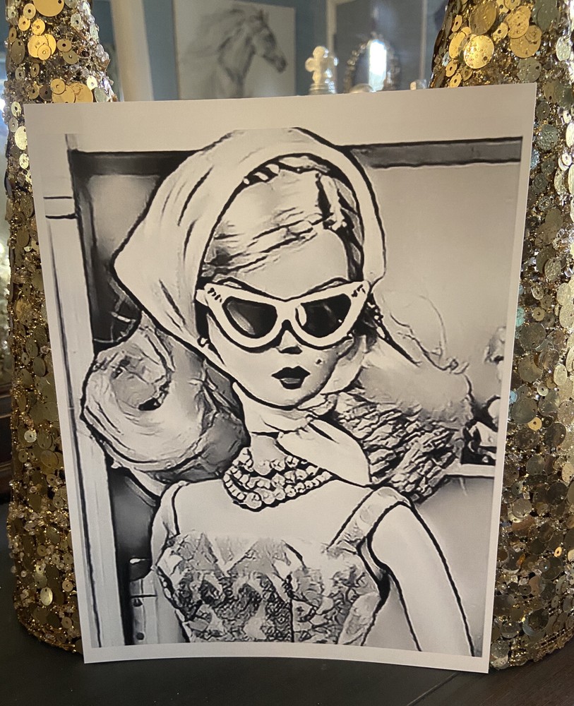 Retro Barbie Art Print 8×10 – Vacation Getaway Silkstone #126b