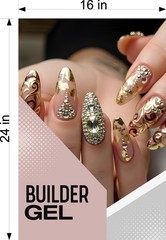Gel Builder 12 Photo-Realistic Paper Poster Salon Nail Non-Laminate Vertical
