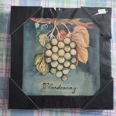 Chardonnay Wine Canvas Wall Art for Kitchen Dining Room Decor, Chardonnay Wine