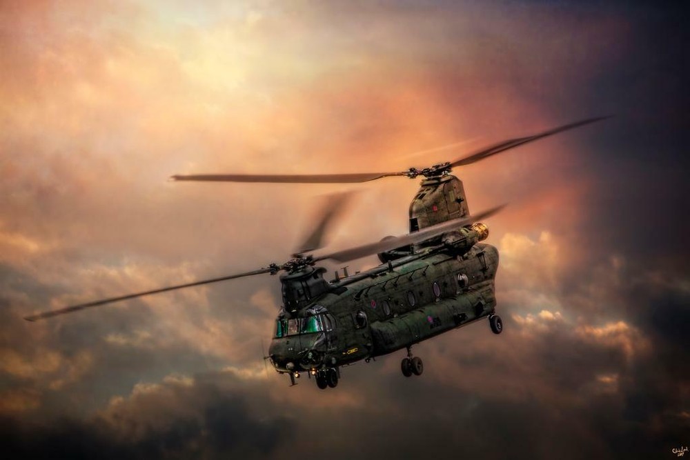 Boeing CH47 Chinook by Chris Lord Photo Photograph Art Print Poster 36×24