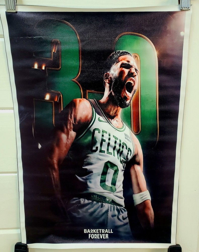Jayson Tatum Boston Celtics Basketball 12 X 18 Inches Canvas Poster (NO Frame)