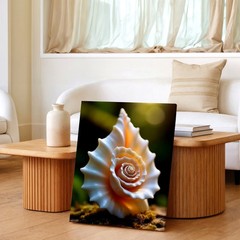 Canvas Spiral Seashell Coastal Nature Beach Photo Living Room Modern Style Print