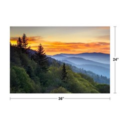 Great Smoky Mountains National Park Sunrise Photo Art Print Poster 24×36 inch