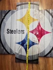 Pittsburgh Steelers NFL Logo 5 Piece Canvas Wall Art Decor Decoration 60″ X 32″