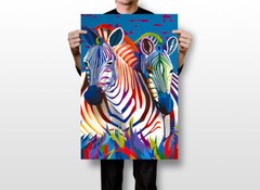 Africa Animal Zebra Continent Travel Tourism Vintage Art Wall – POSTER 20×30
