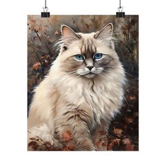 Ragdoll Cat Art Print, Cat Wall Art, Cat Artwork, Animal Painting, Animal Décor