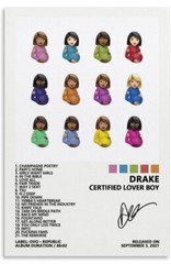 Drake – Certified Lover Boy 12×18 Inch Canvas Poster New 🎶
