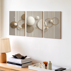 3 Pieces Modern Geometric Abstract Large Wall Art Set for Bedroom Set Of 3