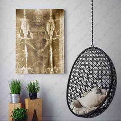 Shroud of Turin – Face & Body of Jesus Christian Bible God Canvas Print Wall Art