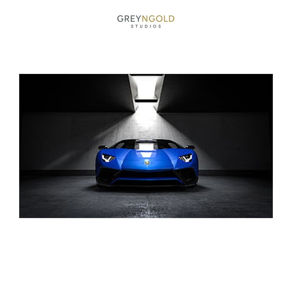 Blue Lamborghini Aventador Car Poster Wall Art Print pick size A4/A3/A2/90x60cm