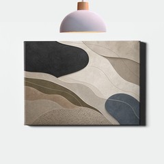 Neutral organic dune collage Poster Print desert inspired abstract