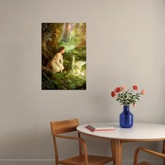 619371 Fairy Fairies Girl Oil Wall Print Poster