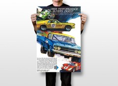 Ford 1969 Performance Vintage Advertising Art Wall Room Poster – POSTER 20×30
