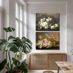 Vintage Floral Wall Art Set of 2, 16″L x 12″W, 2Pcs Flower