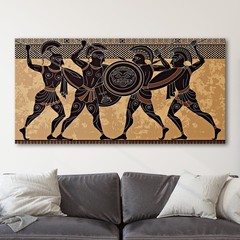 Ancient Greek Warriors Ancient History Rome Greece Canvas Wall Art Print