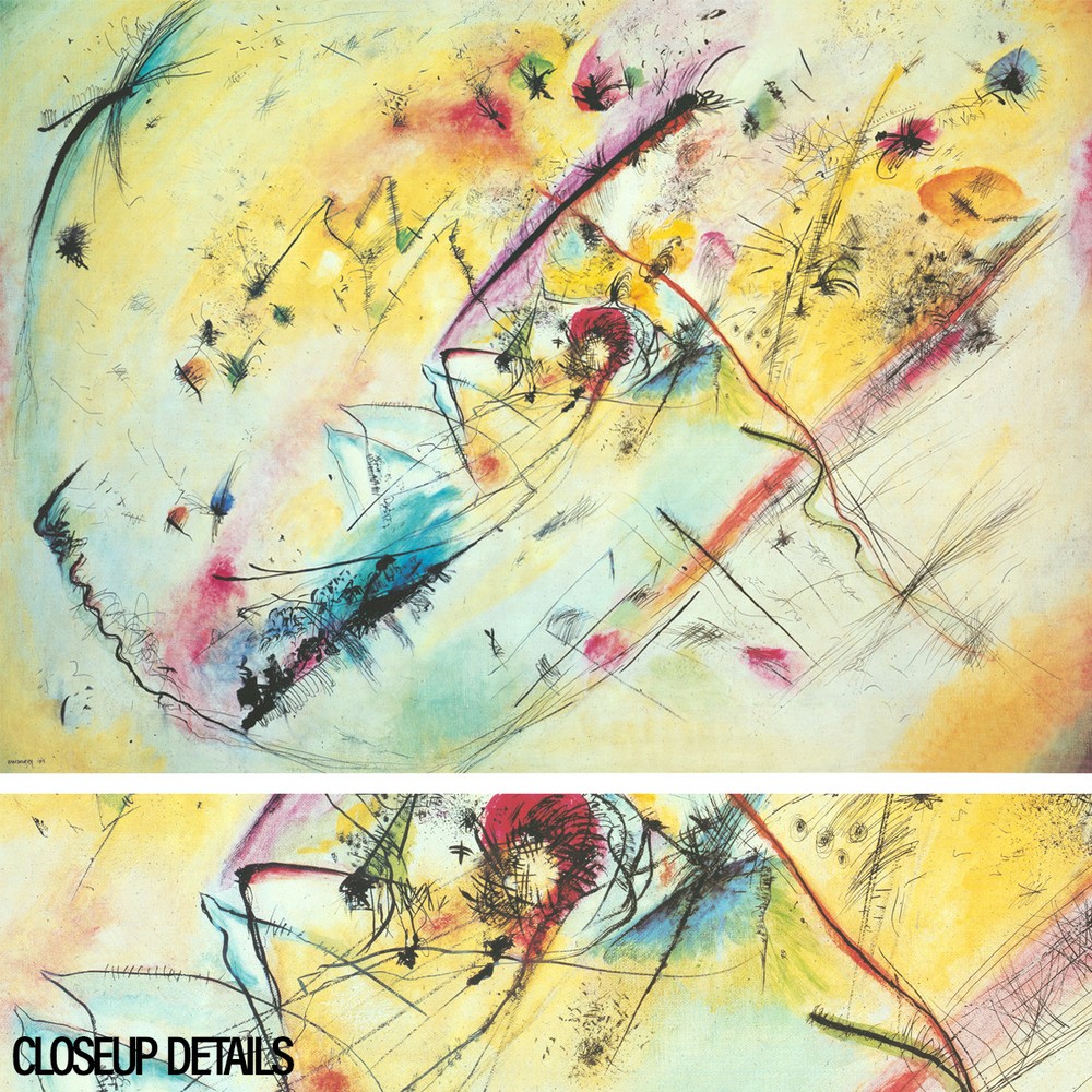 48W»x34H» HELLES BILD by WASSILY KANDINSKY – LIGHT PICTURE ART CHOICES of CANVAS