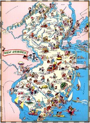 New Jersey – 1935 – Pictorial Map Poster