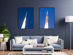 NASA Artemis II Launch Poster – Space Rocket Photo Print (Hi-Res details)