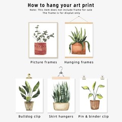 Plant Prints Wall Art Poster Boho Decor for Living Room, 11×14 Unframed Poste…
