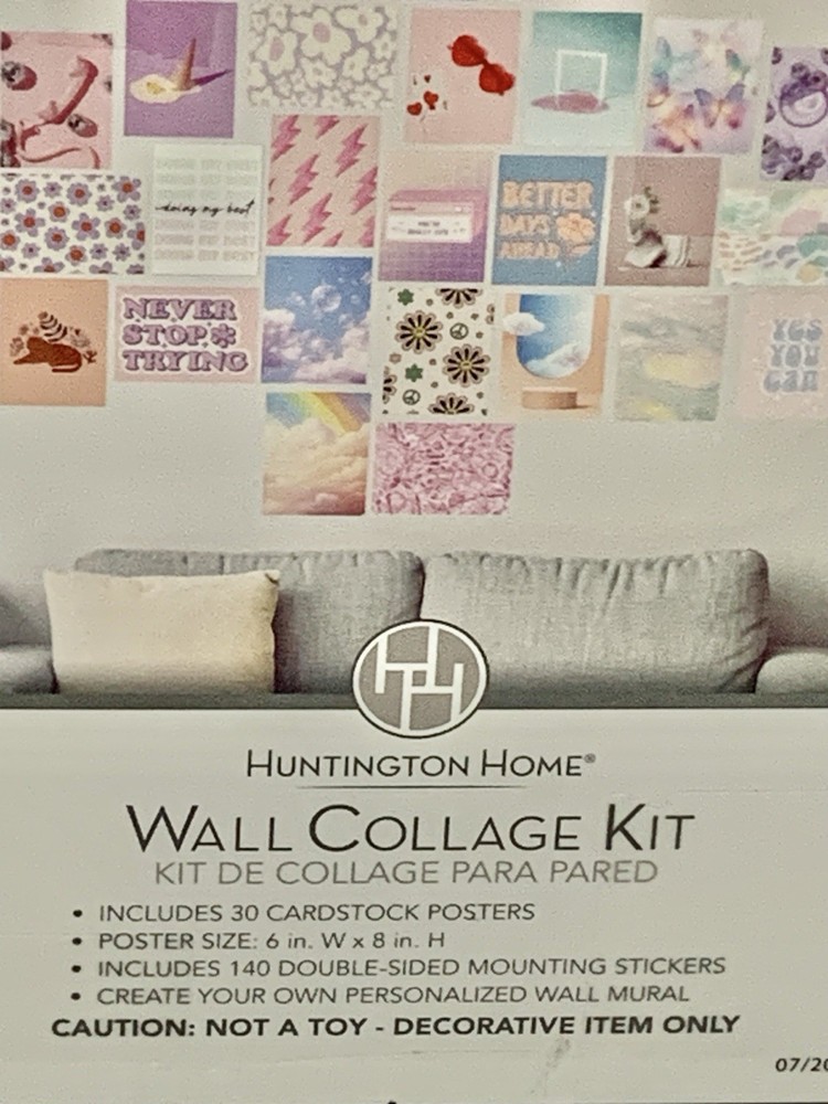 2 Wall Collage Kit – 30 6×8 In Cardstock Posters One Opened To Show Items