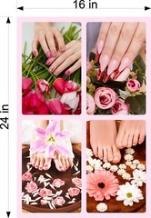 Salon 66 Photo-Realistic Paper Poster Manicure Pedicure Non-Laminate Vertical