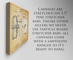 Poster – Fishing Reel Patent – Choose Unframed Poster or Canvas