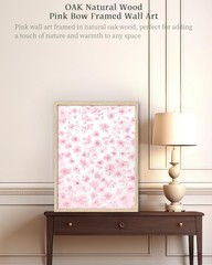 Natural OAK Wood Trendy How Lucky Are We Framed Wall Art, 12×16 in Pink Flora…