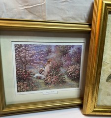 Set of 2 Gold Framed Floral Prints Magnolia Janine’s Garden Bela Bodo Wall Art