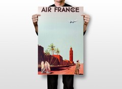 Africa Travel Air France Original Vintage Wall Art Home Decor – POSTER 20×30