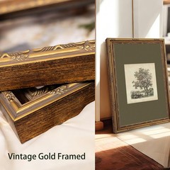 Vintage Gold Framed Tree Wall Art Prints, Farmhouse Tree Forest Painting,Natu…