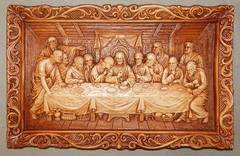 Vintage The Last Supper Picture – Plastic (14 1/4″ x 9 1/8″) new